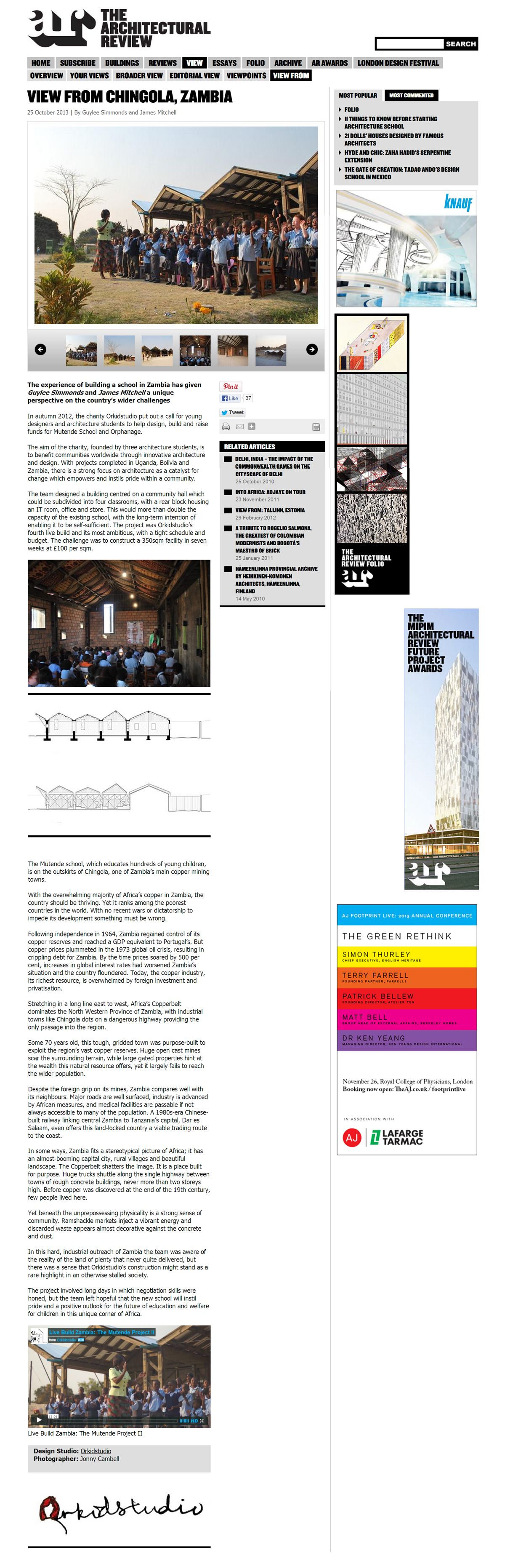 Architectural Review - Mutende, Zambia