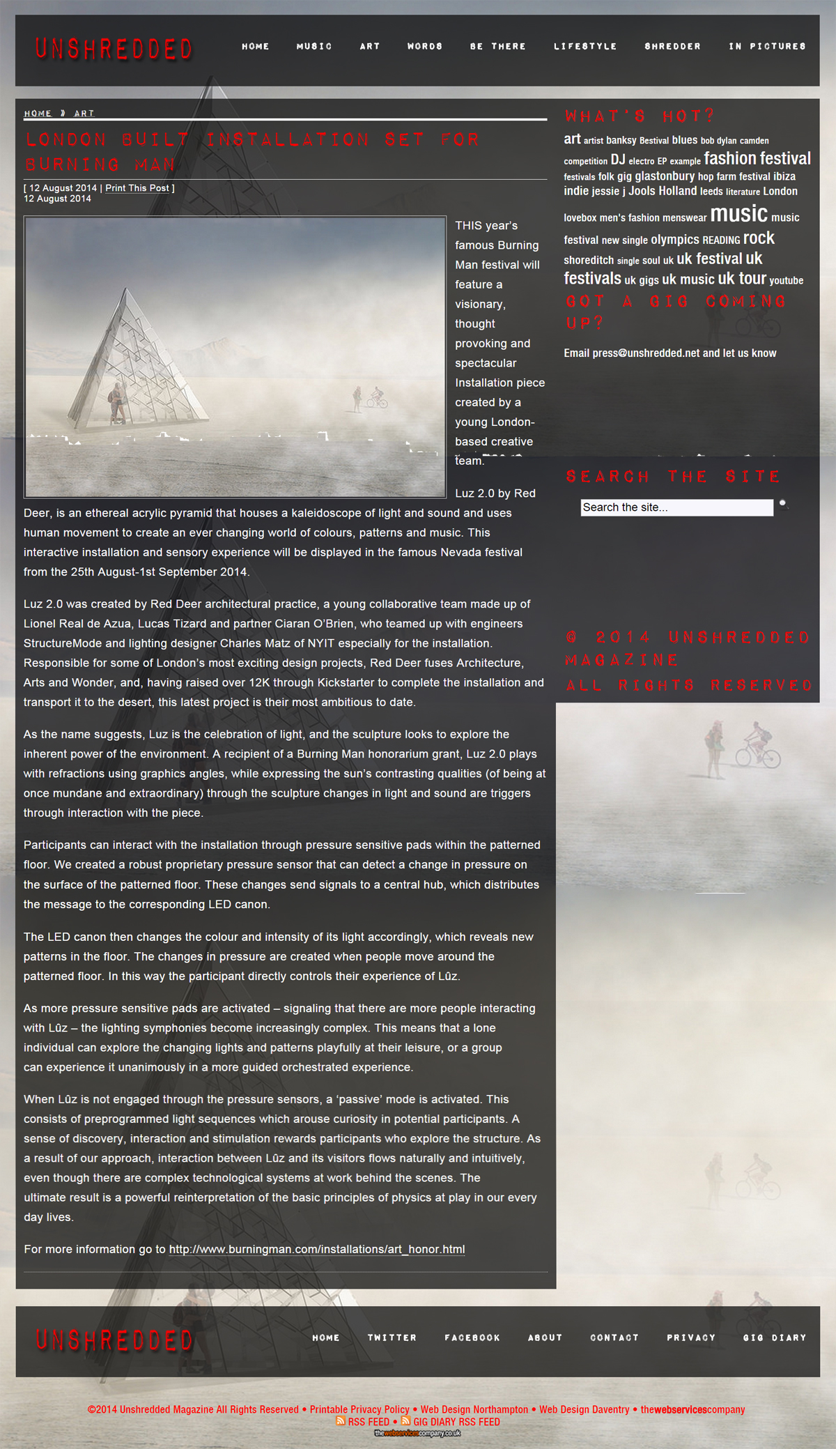 Unshredded - Luz 2.0, Burning Man Festival